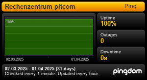 Uptime Report for Rechenzentrum pitcom: Last 30 days